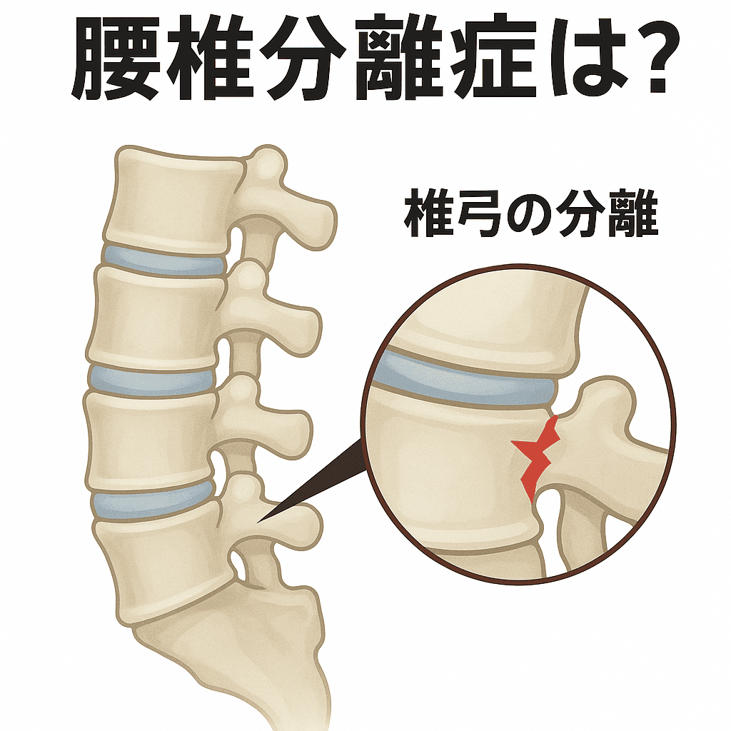 腰椎分離症が起こる場所（腰椎の後ろ側）