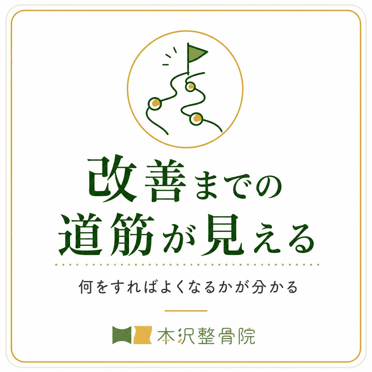 改善までの道筋が見える