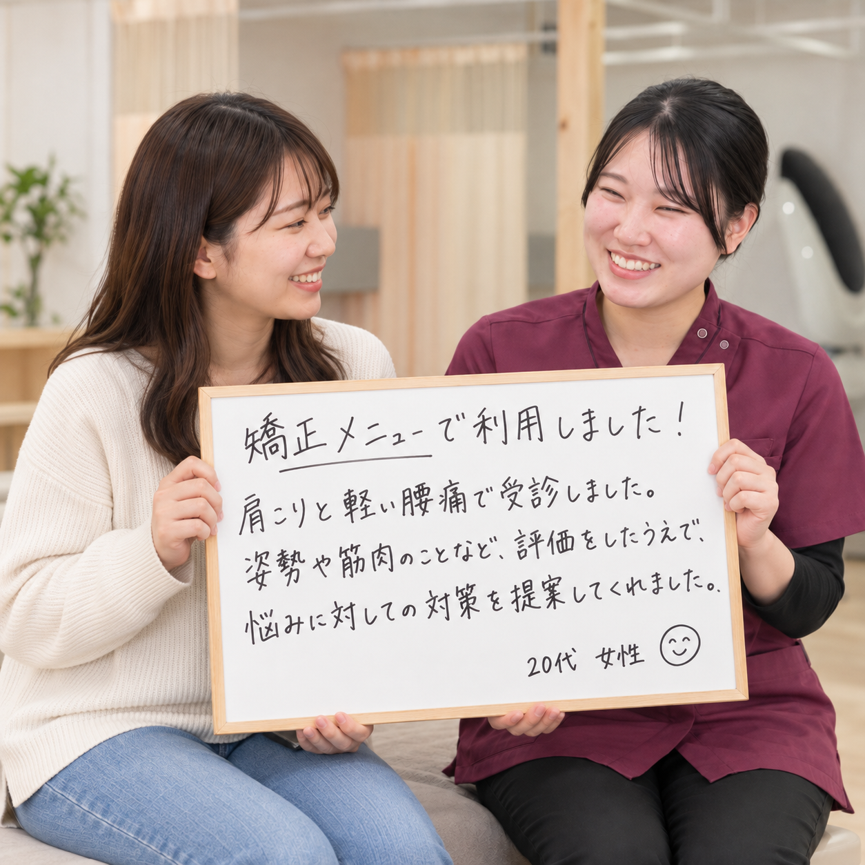 患者様の声(20代 女性・肩こり/腰痛)